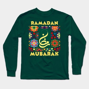 RAMADAN MUBARAK, ARABIC CALLIGRAPHY Long Sleeve T-Shirt